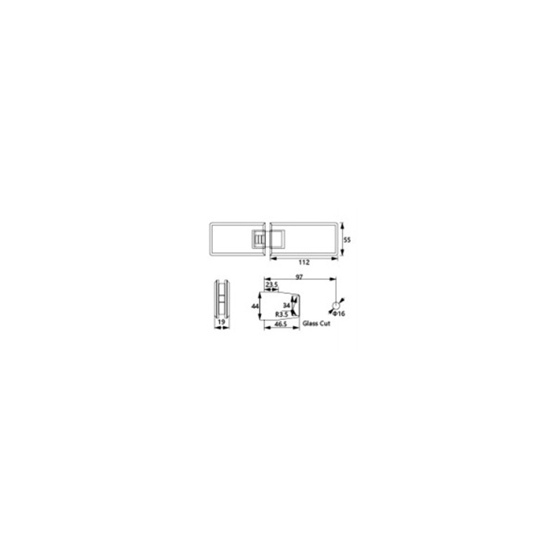 Glass Shower Door Hinge 4245