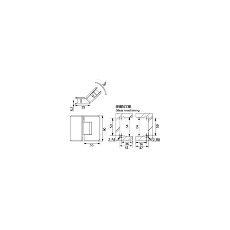 Glass Shower Door Hinge 4217
