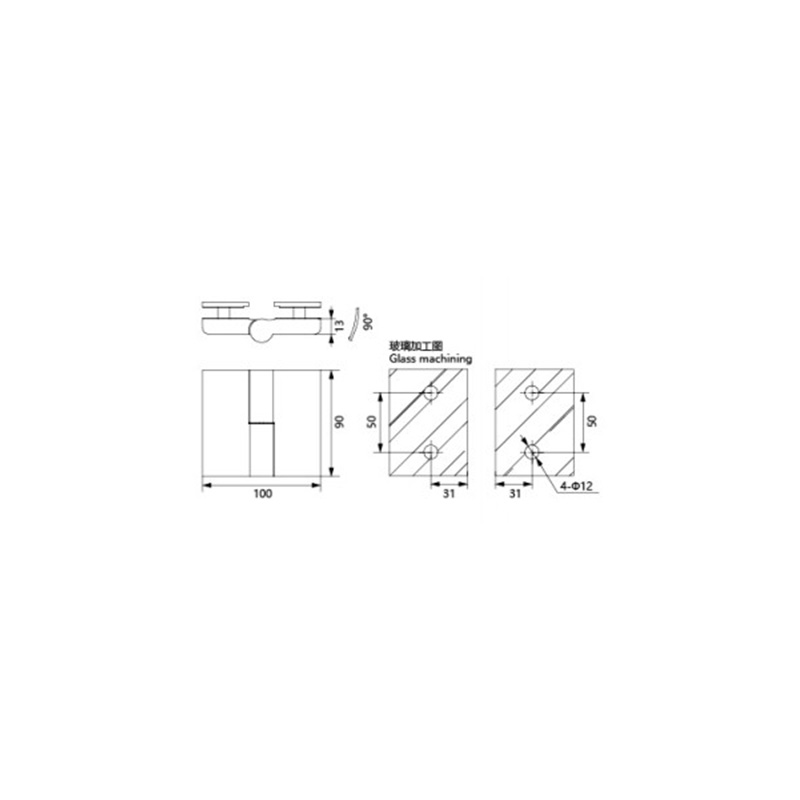 Glass Shower Door Hinge 4908