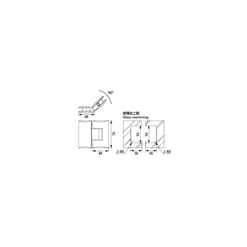 Glass Shower Door Hinge 4241