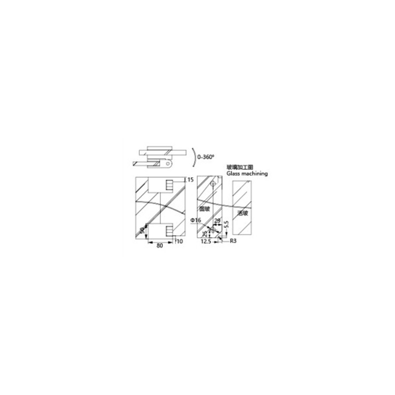 Glass Shower Door Hinge SK4271