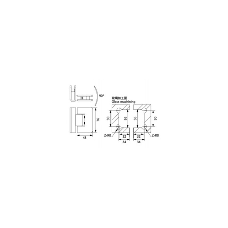 Glass Shower Door Hinge R4232