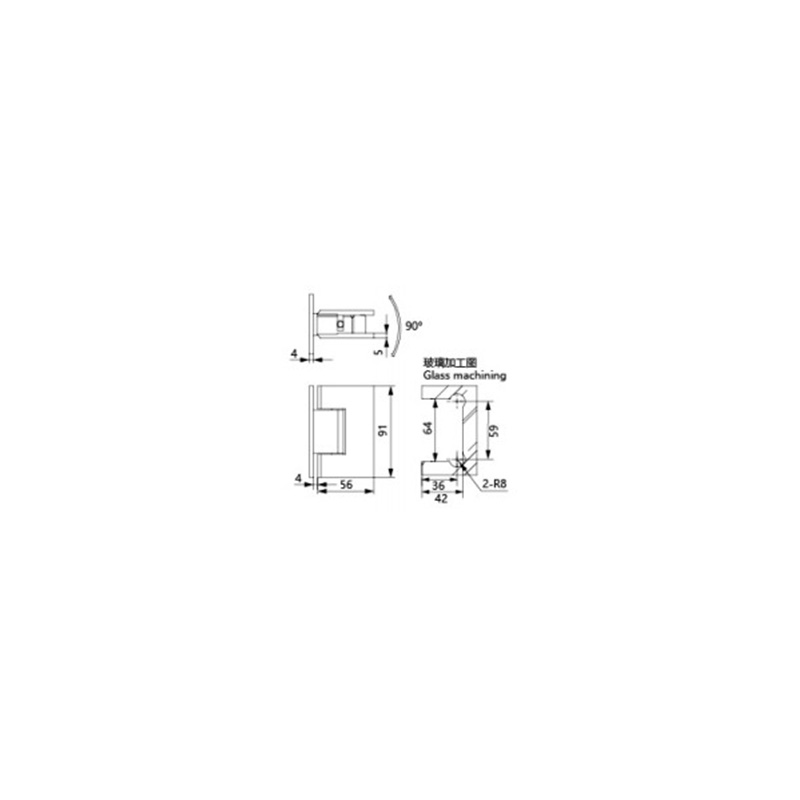 Glass Shower Door Hinge 4205