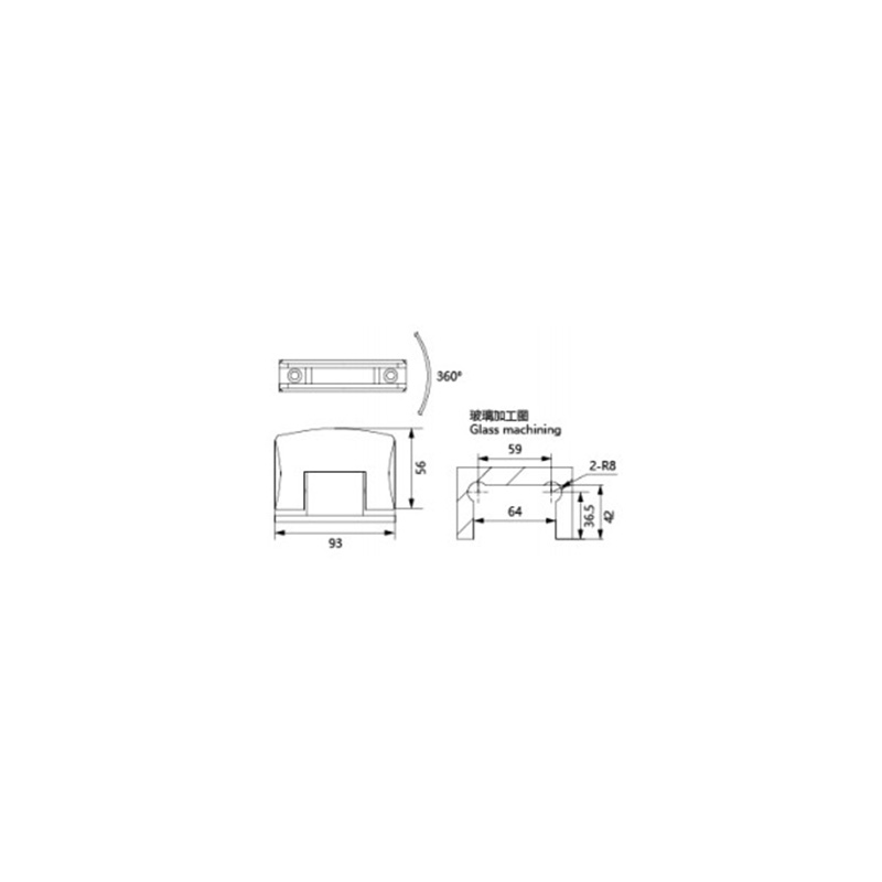 Glass Shower Door Hinge TD4257