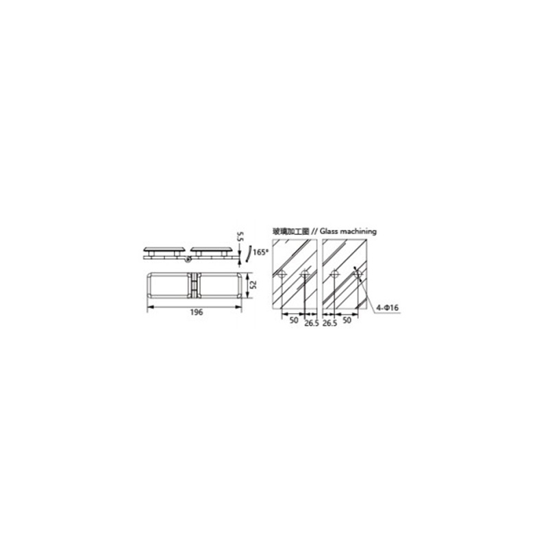 Glass Shower Door Hinge P4306