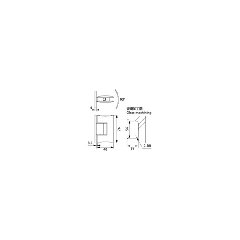 Glass Shower Door Hinge 4239